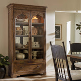 Americana Display Cabinet, Honey-Furniture - Storage-High Fashion Home