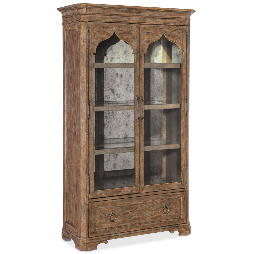 Americana Display Cabinet, Honey-Furniture - Storage-High Fashion Home