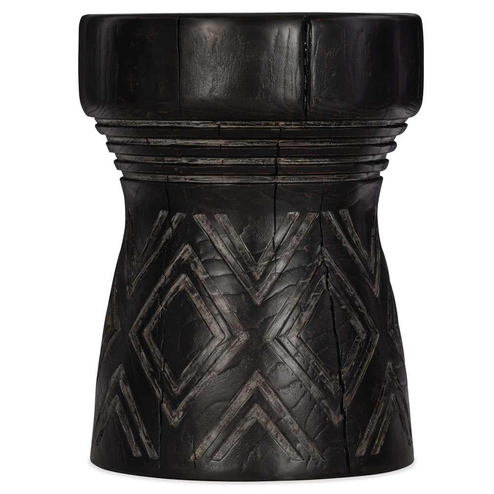 Carved Stump Side Table by Hooker