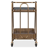 Walnut Wine and Bar Cart, Walnut