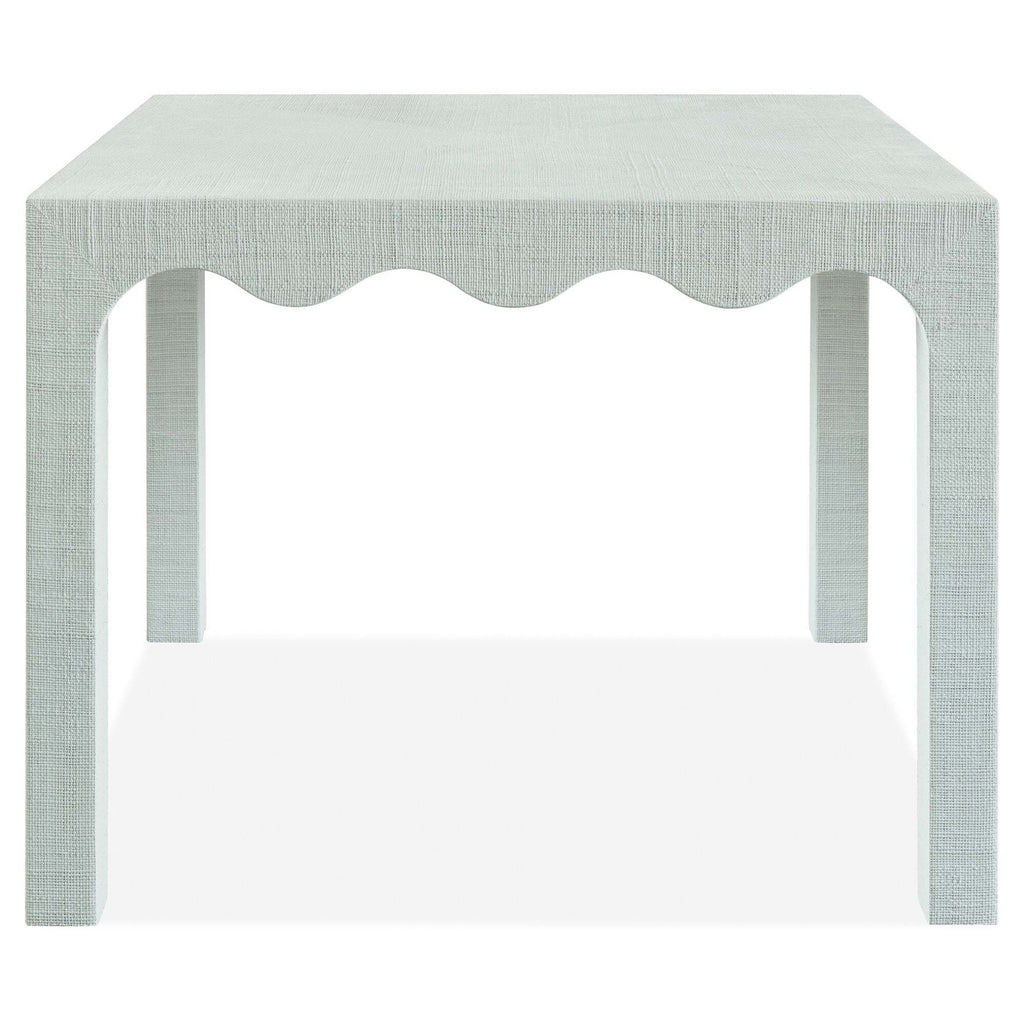 Naomi Game Table in Light Blue | Raffia Game Table | High Fashion Home