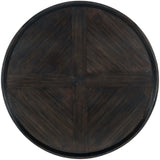Commerce & Market Round Cocktail Table, Dark Wood-Furniture - Accent Tables-High Fashion Home
