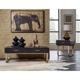 Metropolitan End Table, Dark Wood-Furniture - Accent Tables-High Fashion Home
