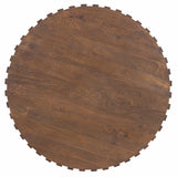 Gears Round Cocktail Table, Natural Medium-Furniture - Accent Tables-High Fashion Home
