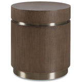 Roll With It Round End Table, Dark Oak-Furniture - Accent Tables-High Fashion Home