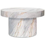 Say Less Chat Table, Faux Stone