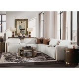 Roll With It Four-Door Credenza, Dark Oak/Champagne-Furniture - Storage-High Fashion Home