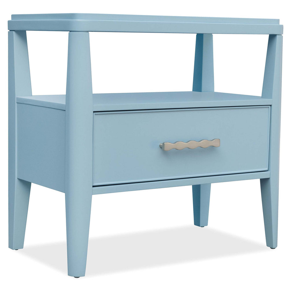Sola One-Drawer Nightstand, Blue-Furniture - Bedroom-High Fashion Home