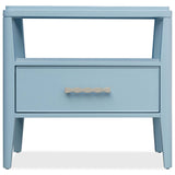Sola One-Drawer Nightstand, Blue-Furniture - Bedroom-High Fashion Home