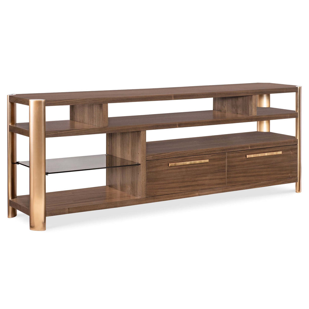 Eleana Entertainment Console, Light Caramel-Furniture - Storage-High Fashion Home
