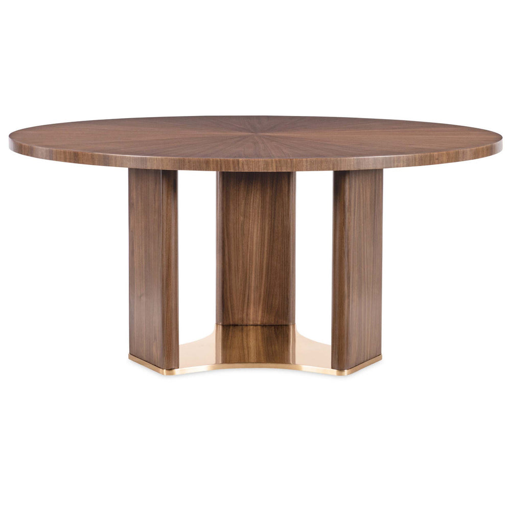 Eleana Round Dining Table, Light Caramel-Furniture - Dining-High Fashion Home