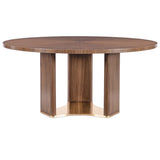 Eleana Round Dining Table, Light Caramel-Furniture - Dining-High Fashion Home