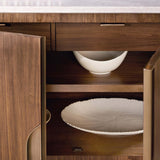Eleana Server, Light Caramel-Furniture - Dining-High Fashion Home
