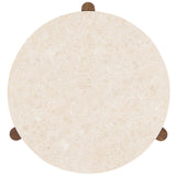 Eleana Round End Table, Walnut-Furniture - Accent Tables-High Fashion Home