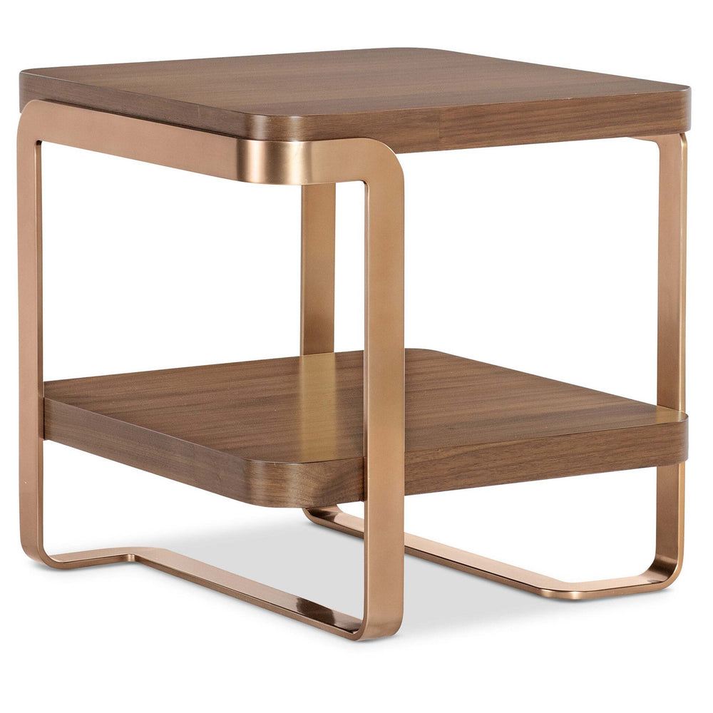 Eleana Rectangular End Table, Light Caramel-Furniture - Accent Tables-High Fashion Home