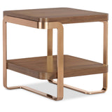 Eleana Rectangular End Table, Light Caramel-Furniture - Accent Tables-High Fashion Home