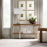 Eleana Console Table, Light Caramel/Bronze-Furniture - Accent Tables-High Fashion Home