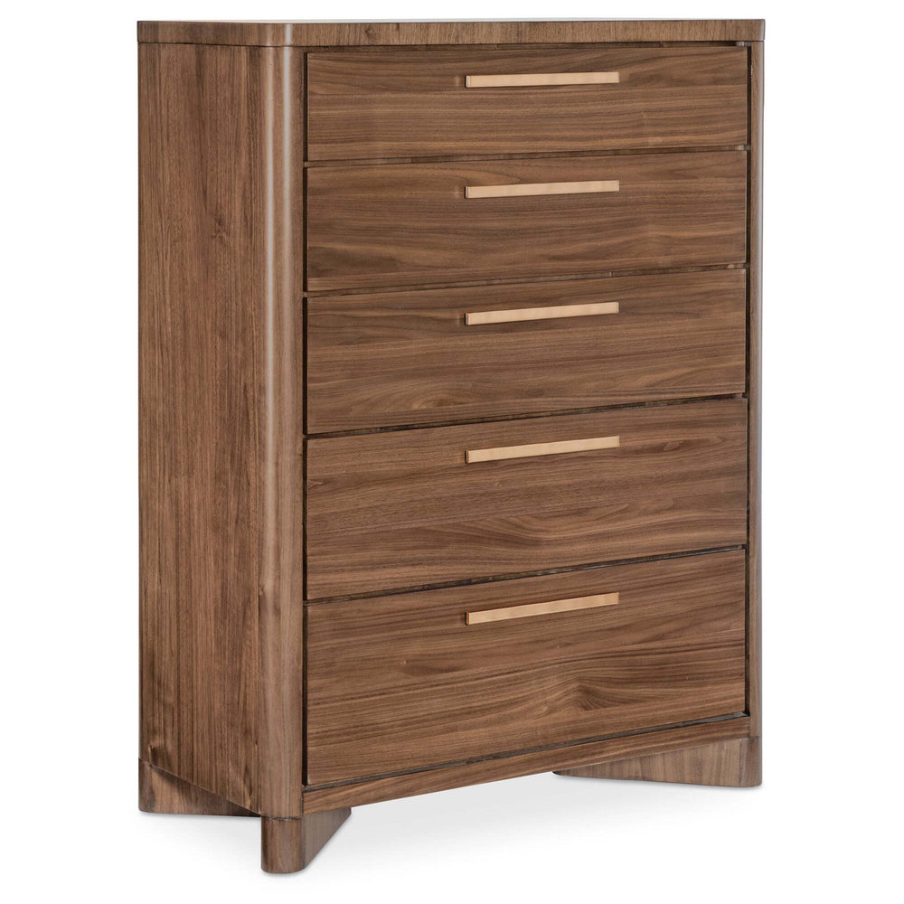 Eleana Five Drawer Chest, Light Caramel-Furniture - Bedroom-High Fashion Home