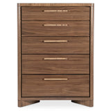 Eleana Five Drawer Chest, Light Caramel-Furniture - Bedroom-High Fashion Home