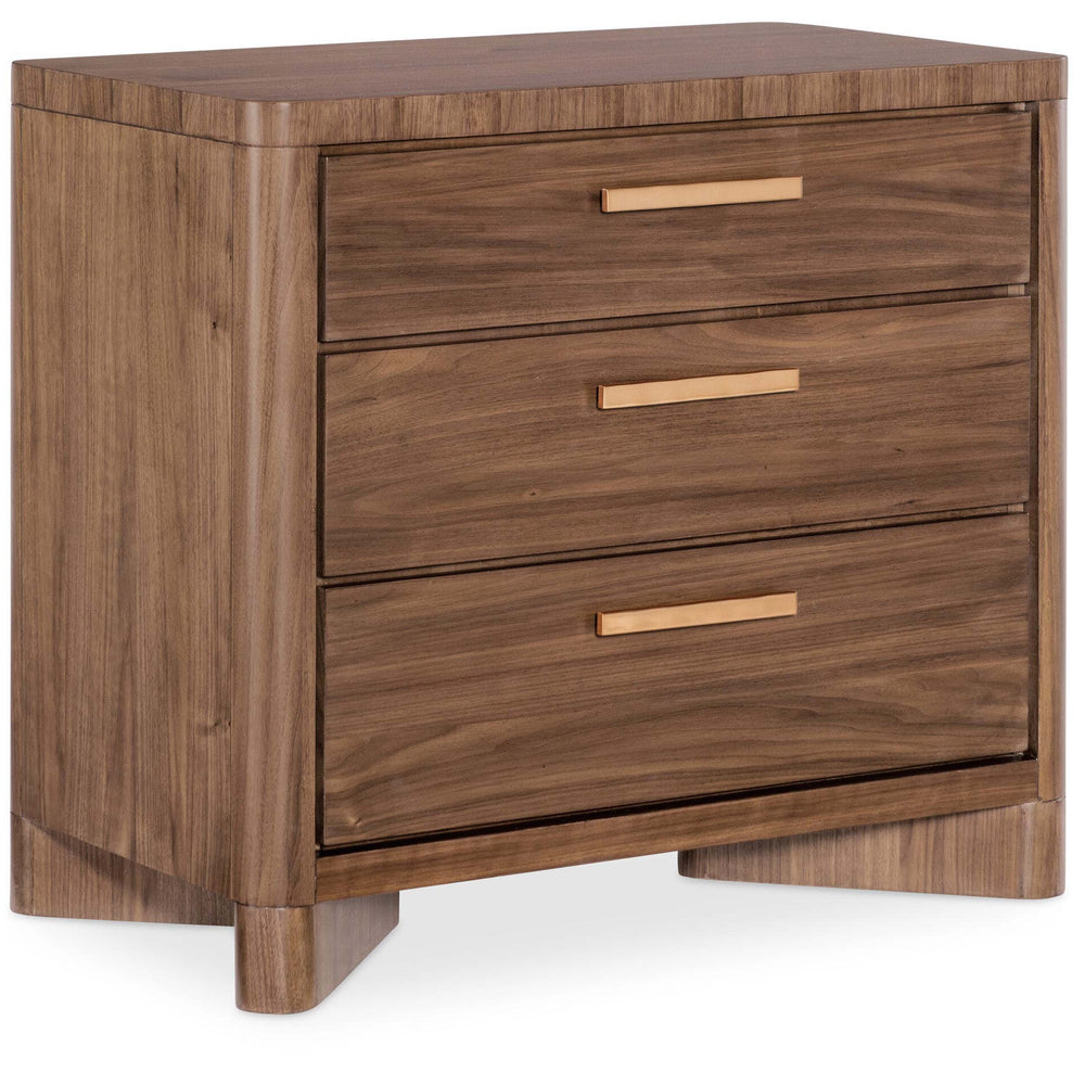 Eleana Three Drawer Nightstand, Light Caramel-Furniture - Bedroom-High Fashion Home
