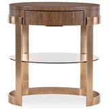 Eleana Oval Nightstand, Light Caramel-Furniture - Bedroom-High Fashion Home