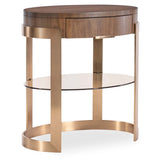 Eleana Oval Nightstand, Light Caramel-Furniture - Bedroom-High Fashion Home