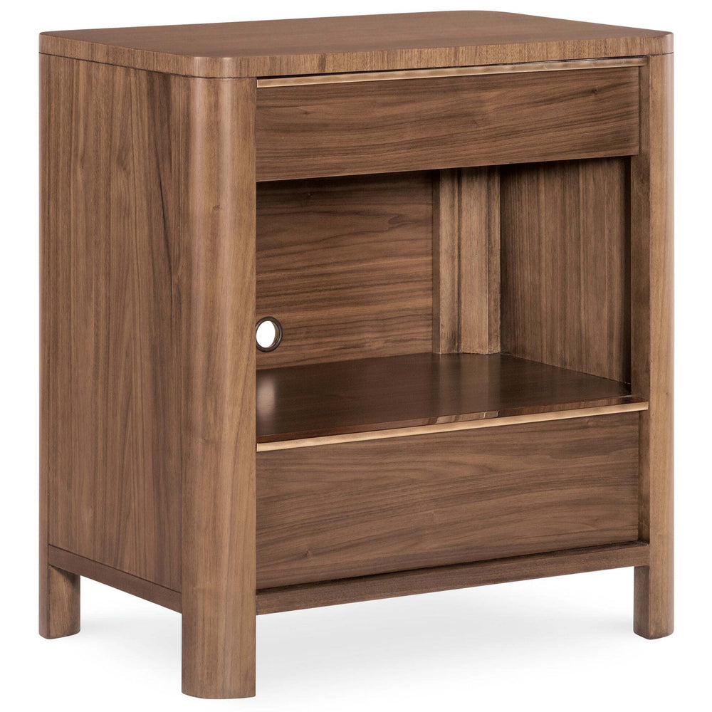 Eleana Two Drawer Nightstand, Light Caramel-Furniture - Bedroom-High Fashion Home