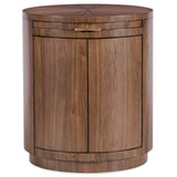 Eleana Round Nightstand, Light Caramel-Furniture - Bedroom-High Fashion Home