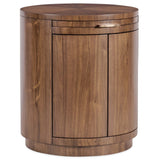 Eleana Round Nightstand, Light Caramel-Furniture - Bedroom-High Fashion Home
