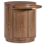 Eleana Round Nightstand, Light Caramel-Furniture - Bedroom-High Fashion Home