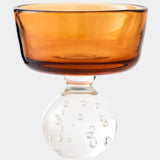 Bella Footed Bowl, Amber