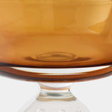 Bella Footed Bowl, Amber
