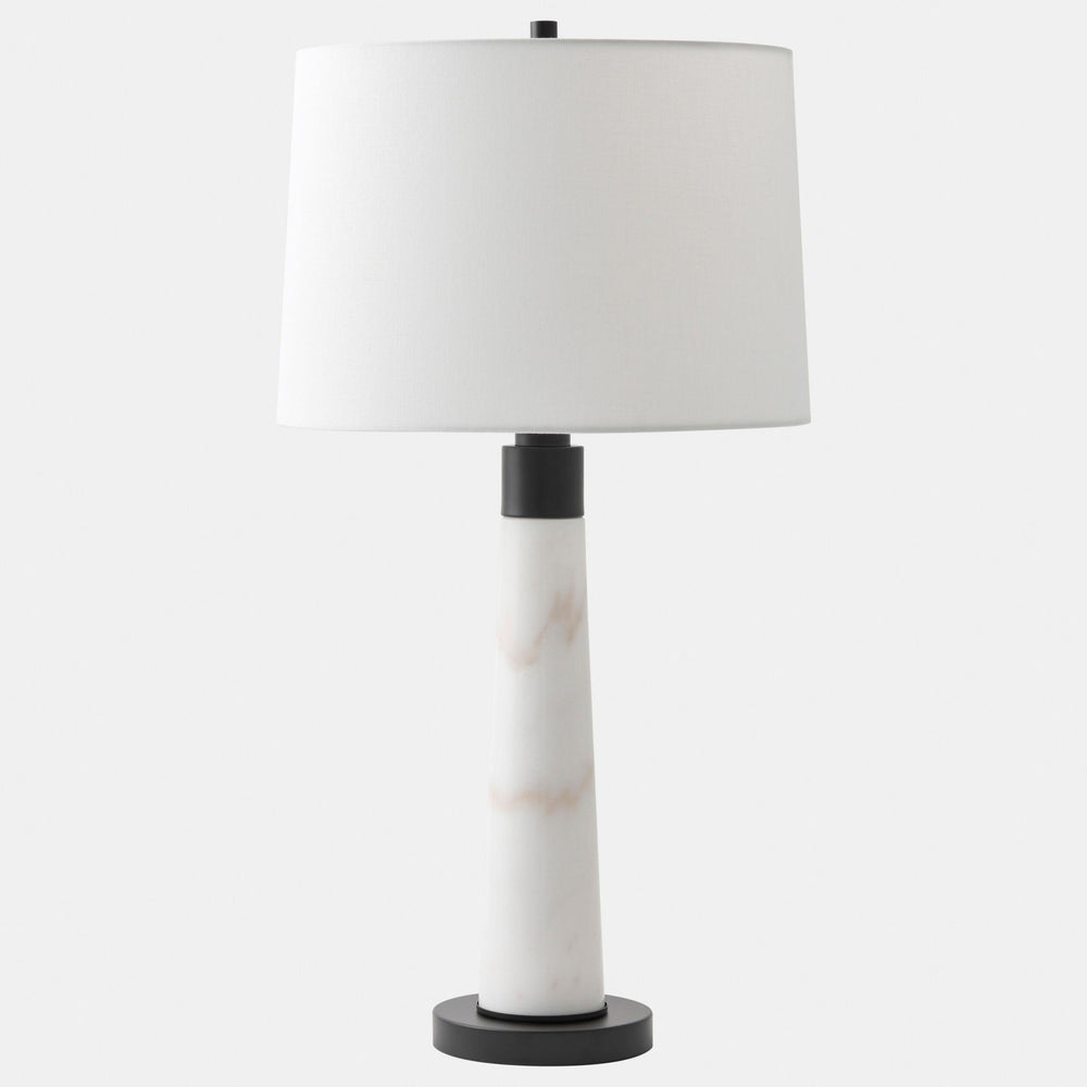 Uneven Marble Cone Lamp, Black/White