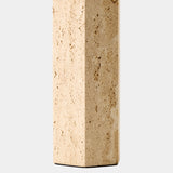 Viola Carved Lamp, Travertine