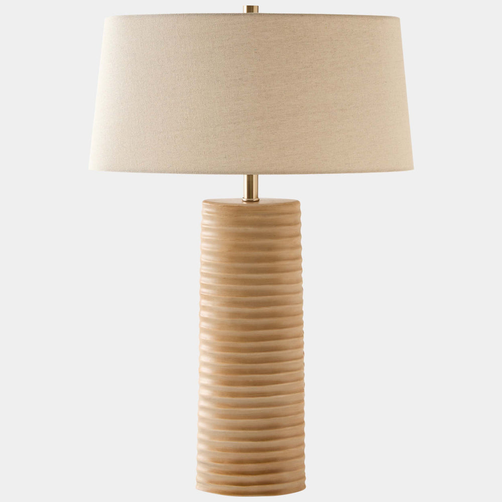 Striated Metal Lamp, Tan