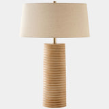 Striated Metal Lamp, Tan