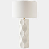 Scooped Lamp, White