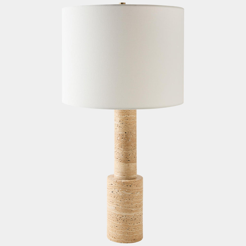 August Stacked Lamp, Travertine