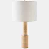 August Stacked Lamp, Travertine