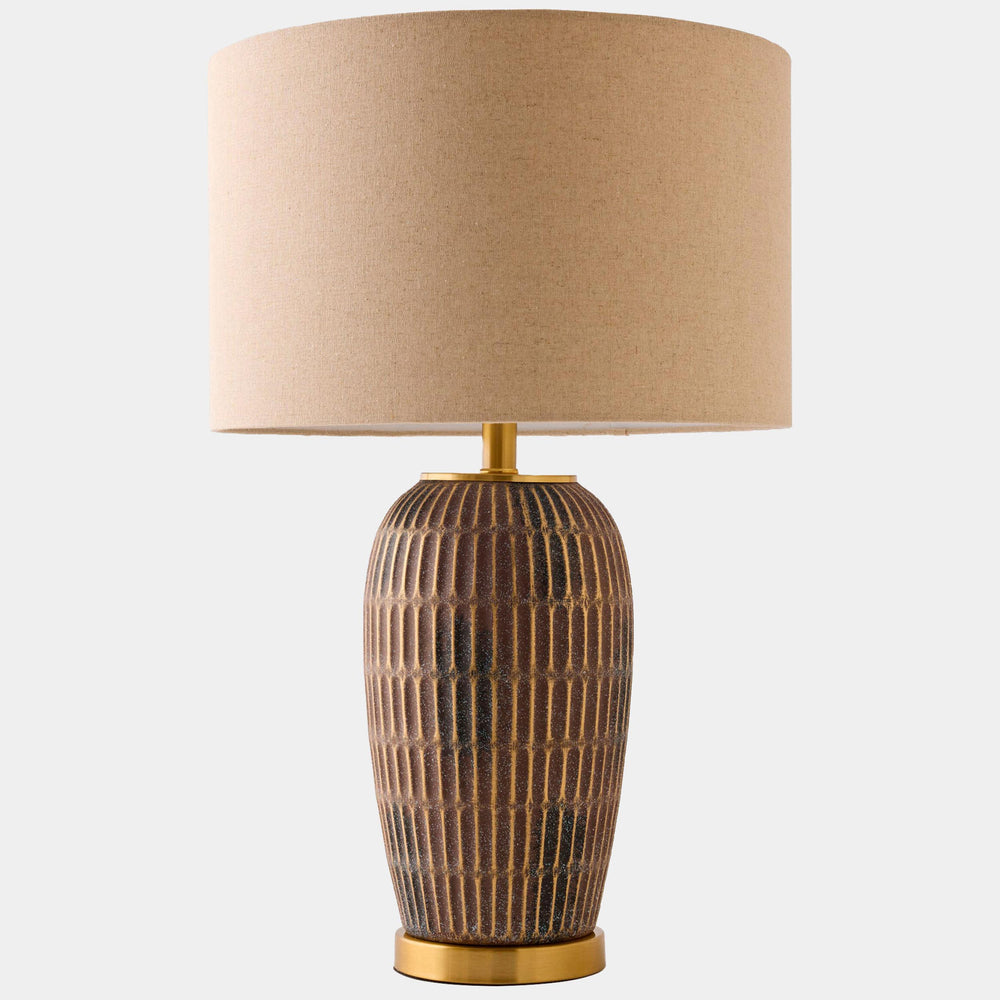 Hayden Etched Lamp, Chocolate