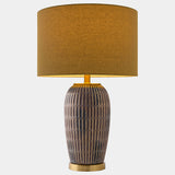 Hayden Etched Lamp, Chocolate