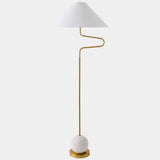 Swerve Floor Lamp, Brass