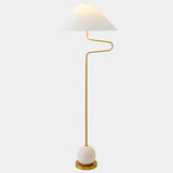 Swerve Floor Lamp, Brass