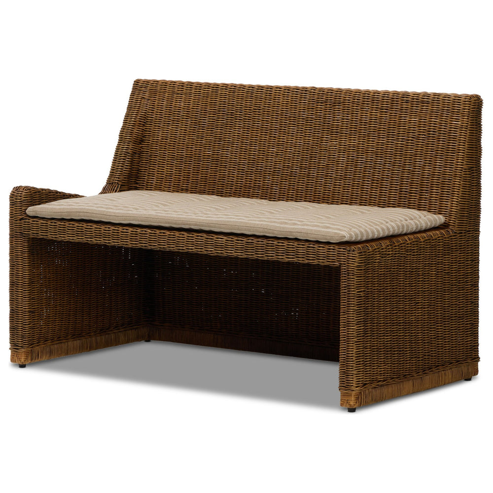 Senna Laf Woven Dining Bench 49", Rodin Sand by Amber Lewis x Four Hands — PRM_1