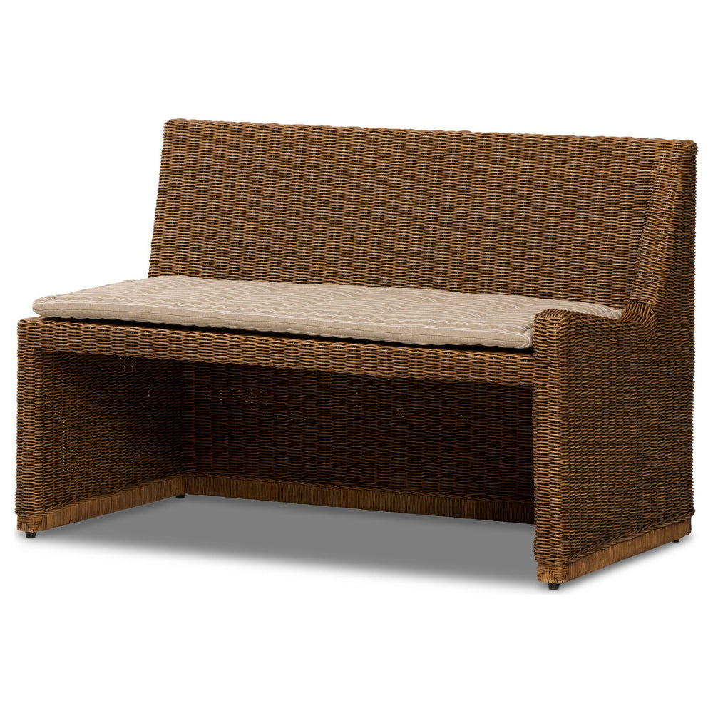 Senna Raf Woven Dining Bench 49", Rodin Sand by Amber Lewis x Four Hands — PRM_1