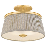 Valeria Flush Mount, Aged Brass