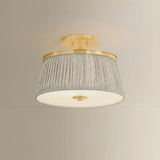 Valeria Flush Mount, Aged Brass