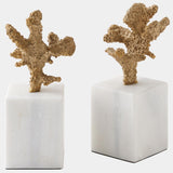 Coral Sculptures, Brass, Set of 2