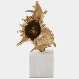 Spider Conch Shell Sculpture, Brass