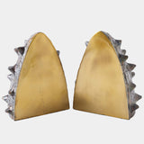 Biomorphic Bookends, Bronze/Brass